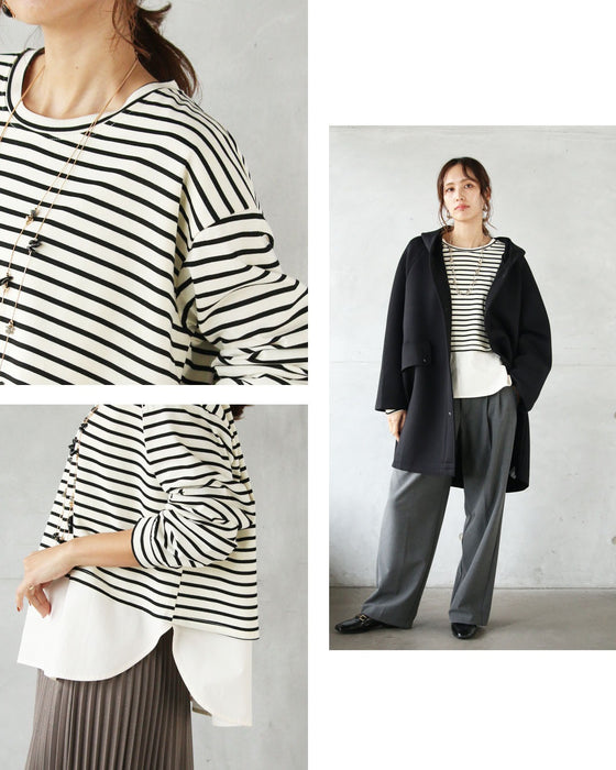 1枚で、こなれコーデが即完成 楽チンドッキングトップス