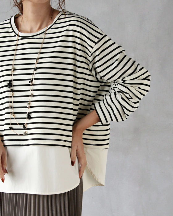 1枚で、こなれコーデが即完成 楽チンドッキングトップス