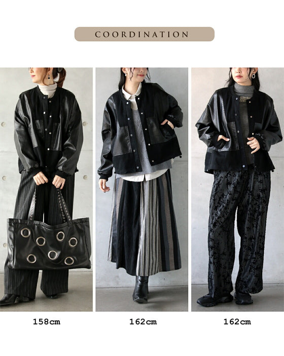 日常に馴染む、辛口モード。異素材レザージャケット