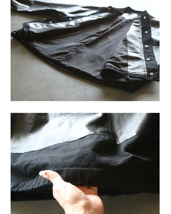 日常に馴染む、辛口モード。異素材レザージャケット