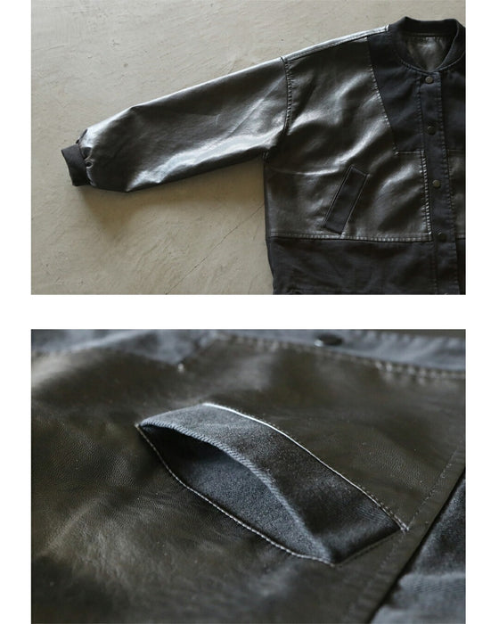 日常に馴染む、辛口モード。異素材レザージャケット