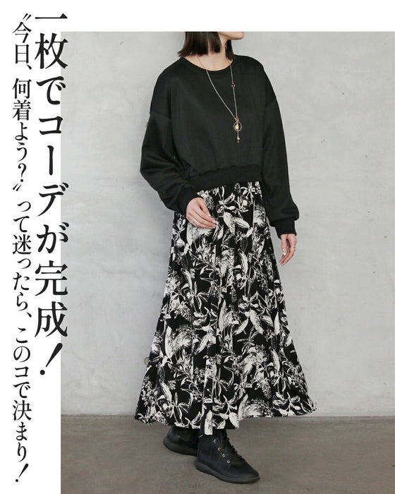 一枚でキレイに決まるドッキングワンピース