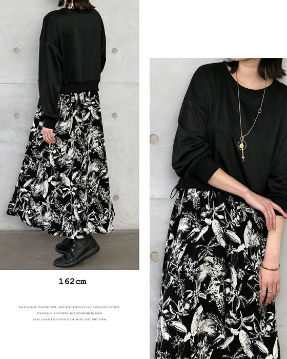 一枚でキレイに決まるドッキングワンピース