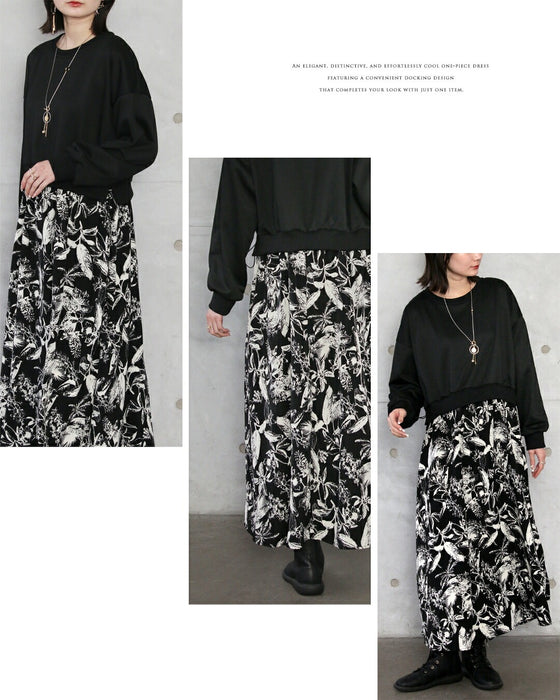 一枚でキレイに決まるドッキングワンピース