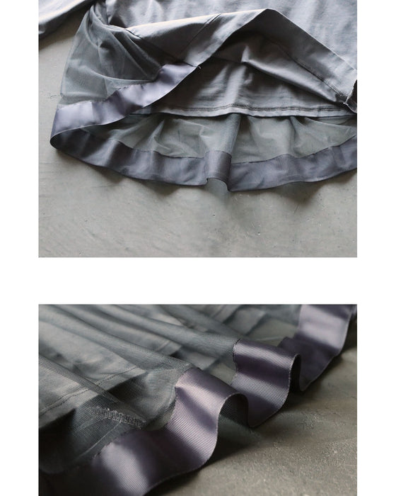 オトナの上品モードフェミニン バックシアーデザイントップス