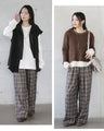 コーデがこなれる大人のチェック柄ワイドパンツ