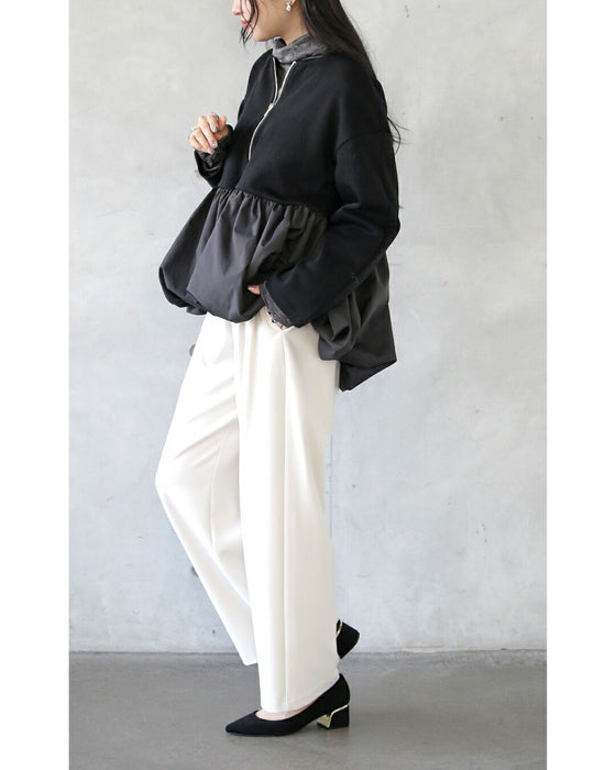 モードの中に大人の甘さ ペプラムバルーンでひとクセ可愛い軽アウター