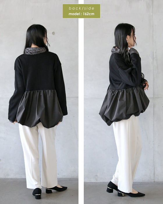 モードの中に大人の甘さ ペプラムバルーンでひとクセ可愛い軽アウター