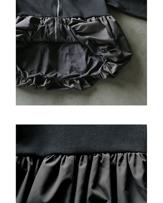 モードの中に大人の甘さ ペプラムバルーンでひとクセ可愛い軽アウター