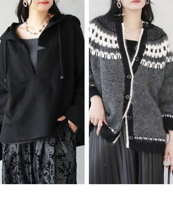 コーデが垢抜ける冬のインナー デコルテ映えスクエアネックニット