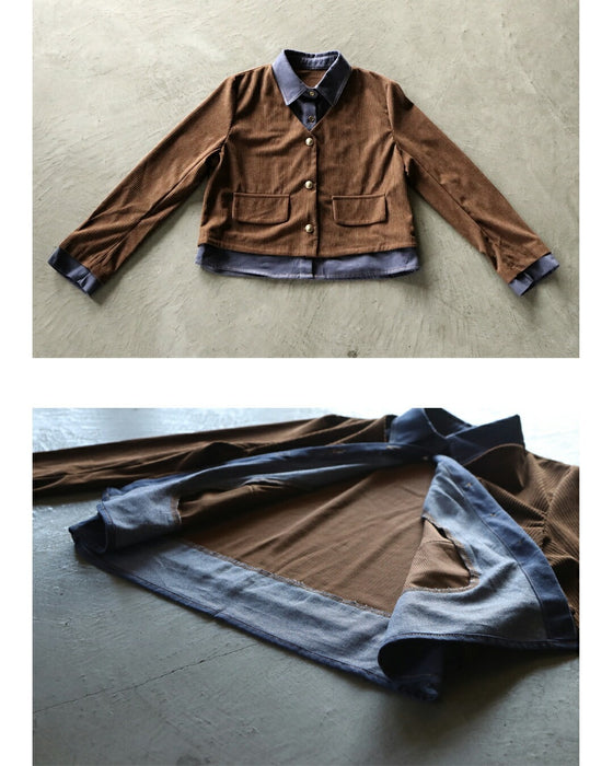 クラシカルに抜け感つくるレイヤードジャケットセットアップ