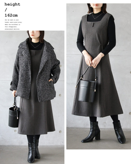 クラシカルに品よく。即コーデが完成。ワンピース&トップス 2点セット