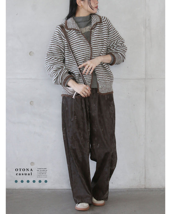 羽織りにもトップスにも使える コスパ最強のボーダーニットカーディガン