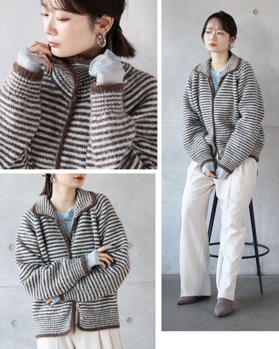 羽織りにもトップスにも使える コスパ最強のボーダーニットカーディガン