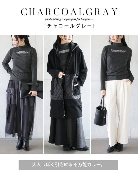 着た瞬間から、ぬくもりに包まれる やわもち裏起毛の大人ロゴトップス