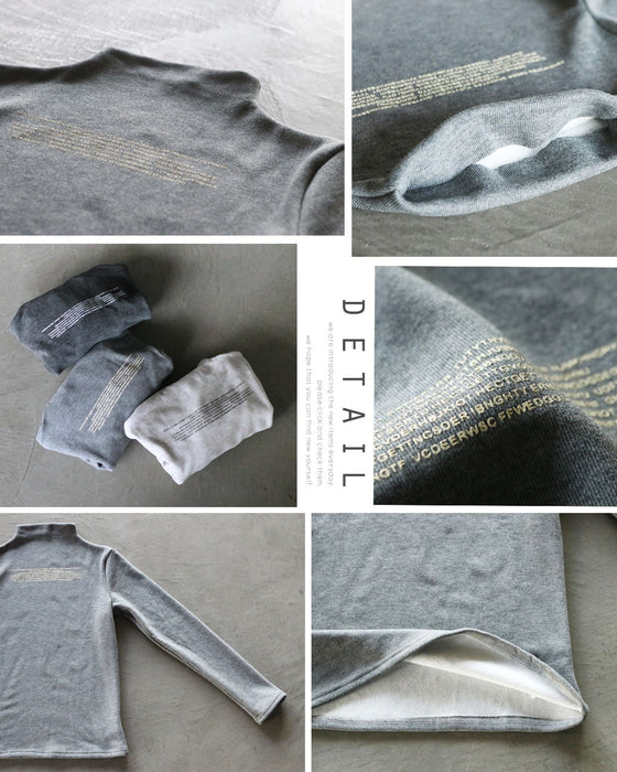 着た瞬間から、ぬくもりに包まれる やわもち裏起毛の大人ロゴトップス