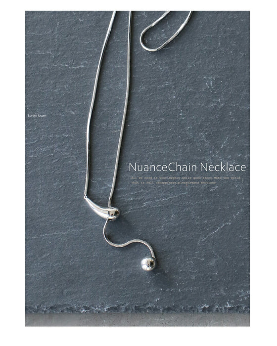 好みで長さをアレンジ！ニュアンスチェーンネックレス