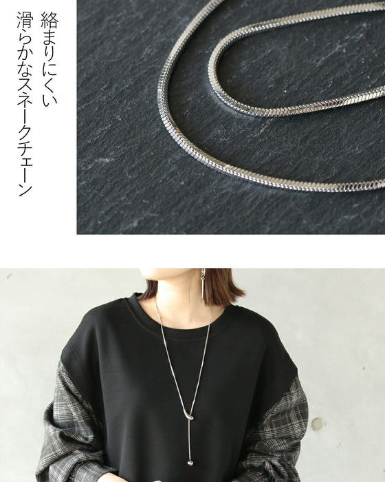 好みで長さをアレンジ！ニュアンスチェーンネックレス