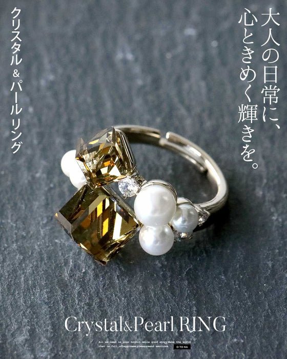 大人の日常に、心ときめく輝きを。クリスタル&パール リング