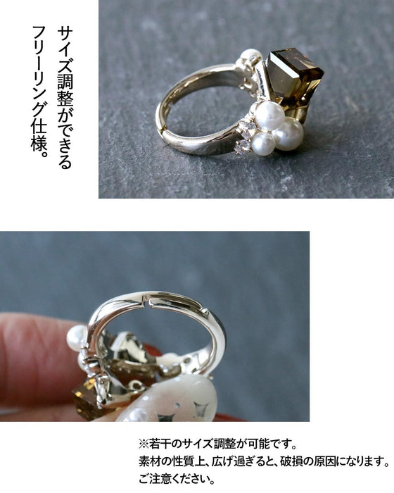 大人の日常に、心ときめく輝きを。クリスタル&パール リング