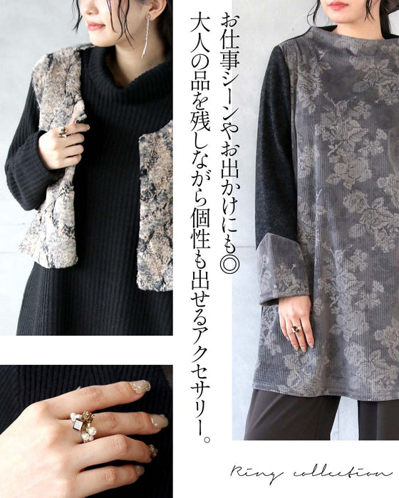 大人の日常に、心ときめく輝きを。クリスタル&パール リング