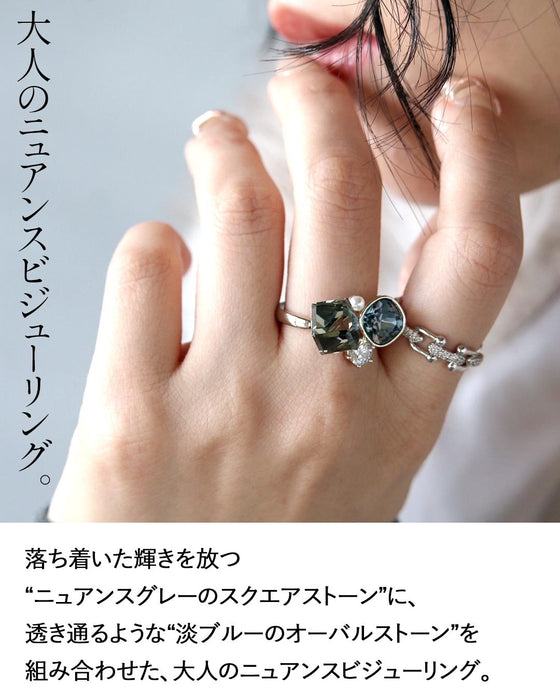 透明感のある煌めき。手元を品よく彩る、ビジューリング