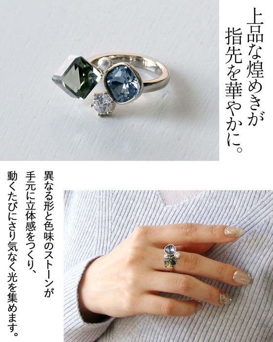 透明感のある煌めき。手元を品よく彩る、ビジューリング