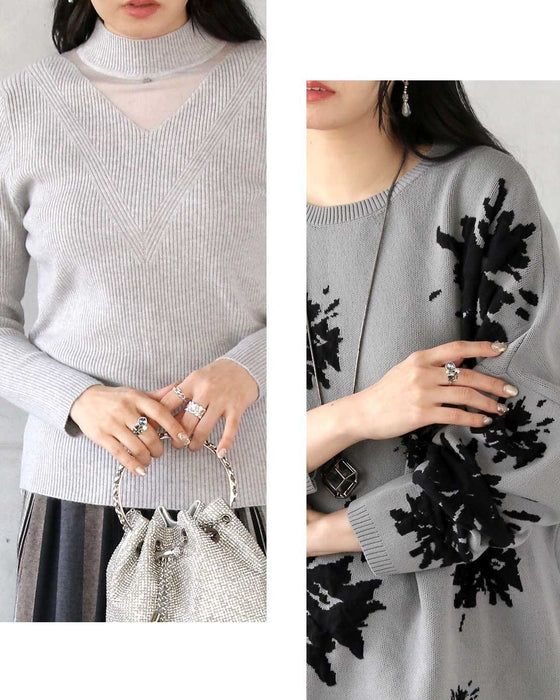 透明感のある煌めき。手元を品よく彩る、ビジューリング