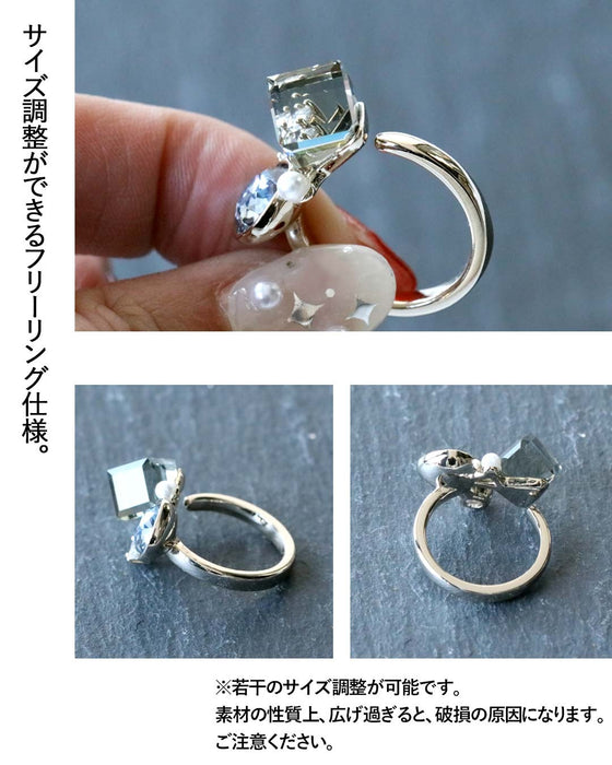 透明感のある煌めき。手元を品よく彩る、ビジューリング