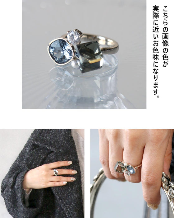 透明感のある煌めき。手元を品よく彩る、ビジューリング