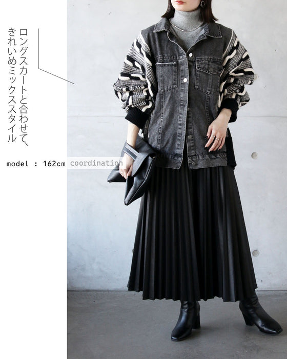 いつものコーデが一気にこなれる。デニム×ニット異素材ジャケット