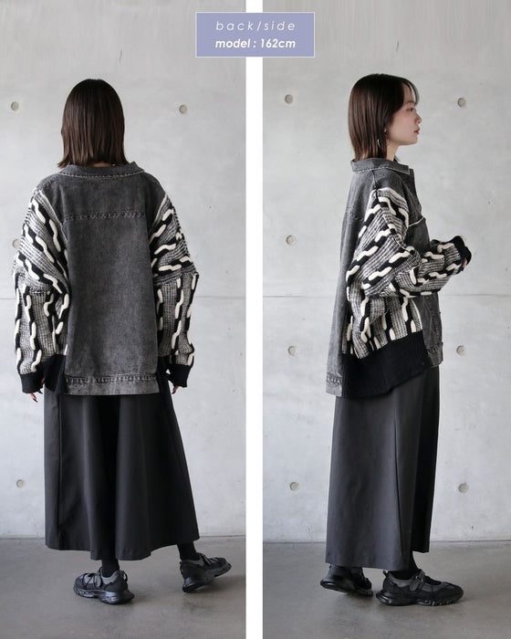 いつものコーデが一気にこなれる。デニム×ニット異素材ジャケット