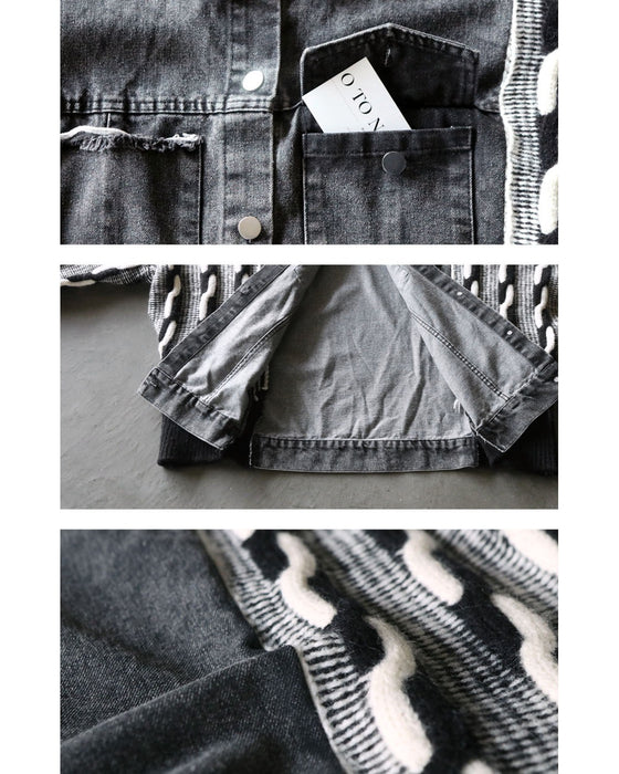 いつものコーデが一気にこなれる。デニム×ニット異素材ジャケット