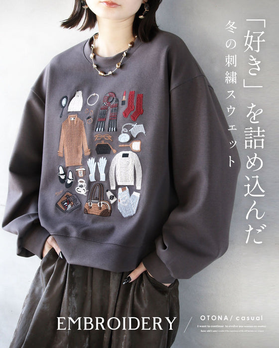 「好き」を詰め込んだ 冬の刺繍スウェット