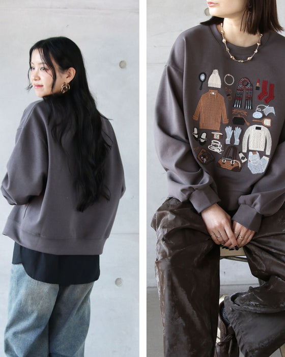 「好き」を詰め込んだ 冬の刺繍スウェット