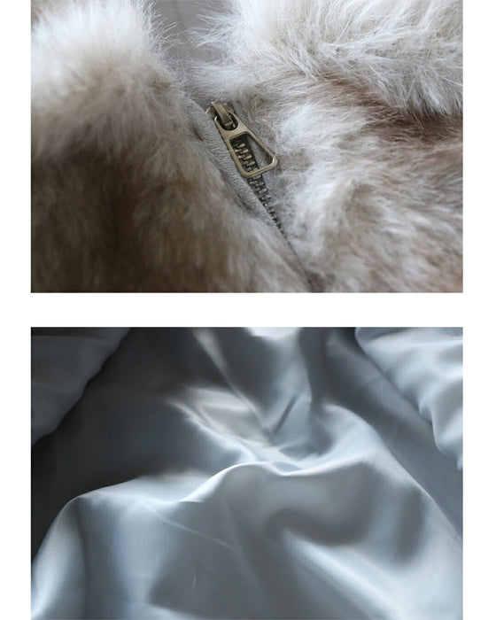 品のある華やぎを。ブルゾンにもベストにも。 気楽に袖が外せる2wayファーニットアウター