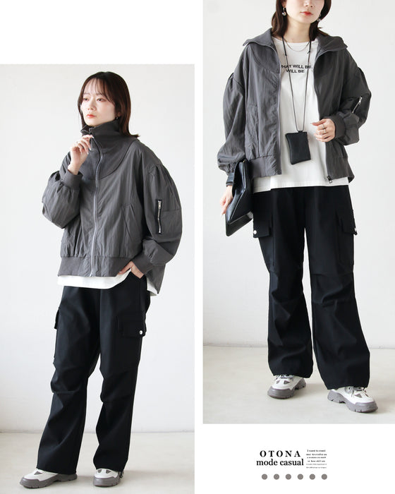 軽量。ジップで魅せるMA-1風ライトアウター