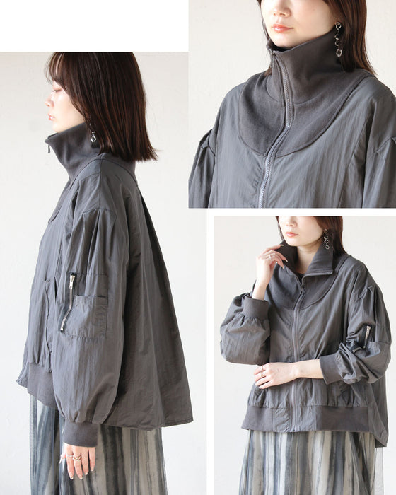 軽量。ジップで魅せるMA-1風ライトアウター