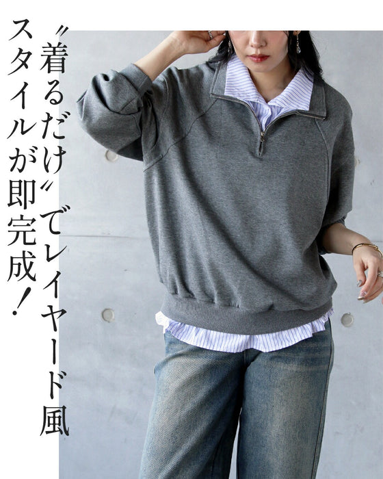 重ね着いらずでサマになるドッキングトップス