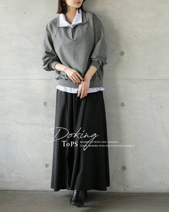 重ね着いらずでサマになるドッキングトップス