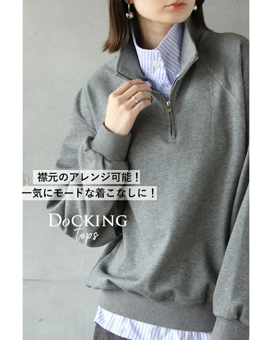 重ね着いらずでサマになるドッキングトップス