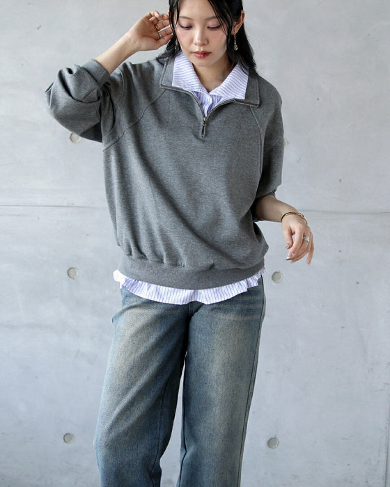 重ね着いらずでサマになるドッキングトップス