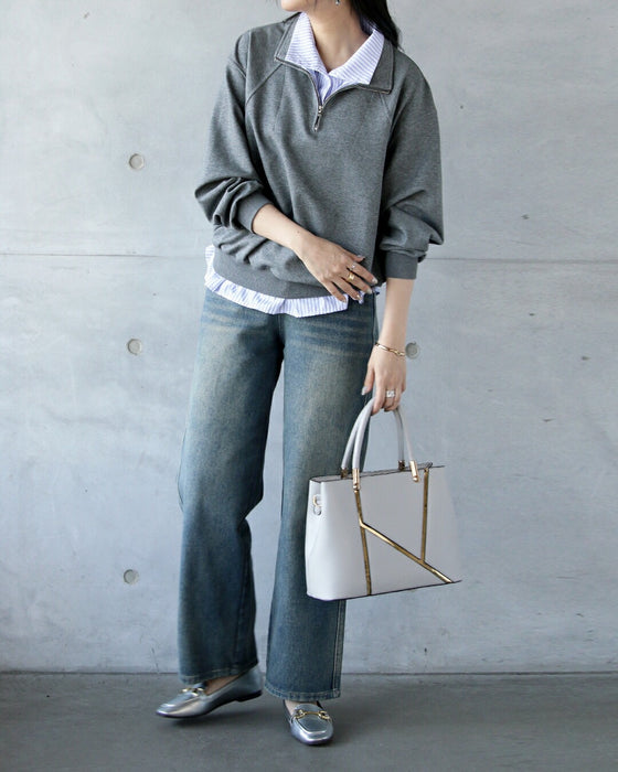 重ね着いらずでサマになるドッキングトップス