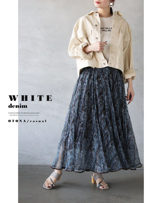やわらかな余白をまとう ホワイトデニムジャケット