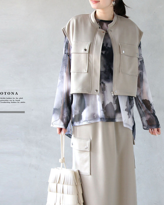 力を抜いて、品よく。着回し自在なベスト＆スカート