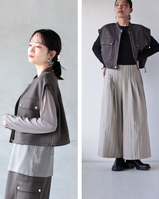 力を抜いて、品よく。着回し自在なベスト＆スカート