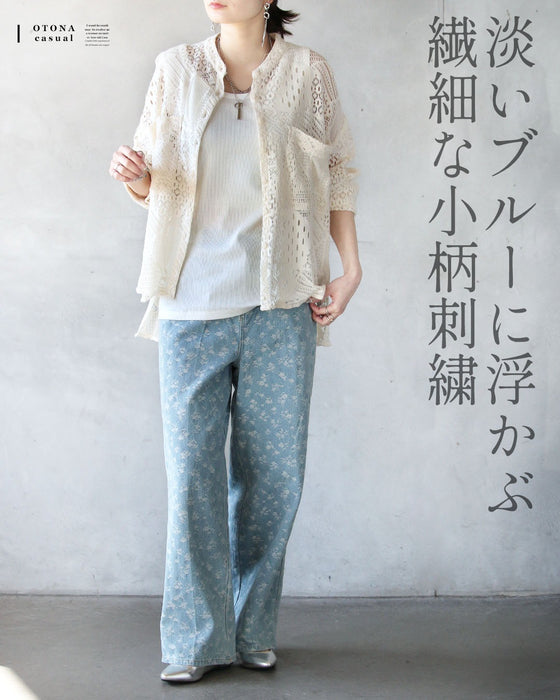 さりげない柄で、いつものデニムを更新