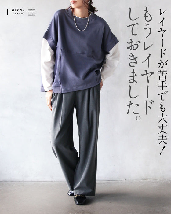 着るだけで「今どき感」叶う レイヤード風ドッキングトップス