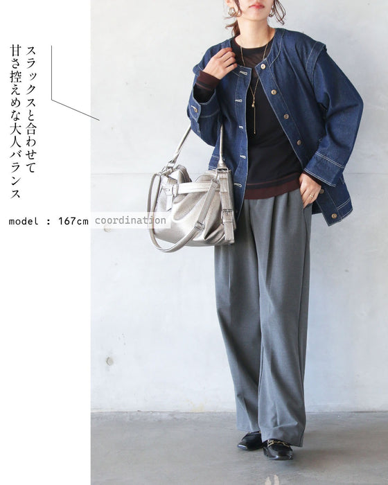 着こなしに選択肢を。袖を外せる 2wayデニムジャケット