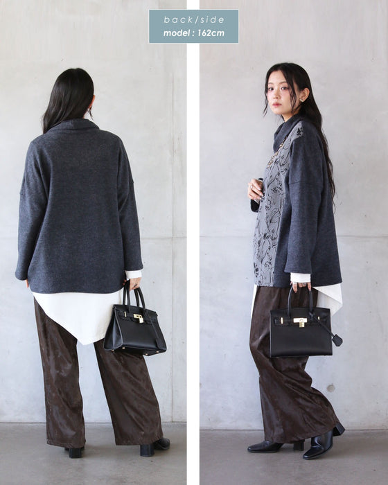 「モード可愛い」と「細見え」が叶う 花柄モード切替トップス